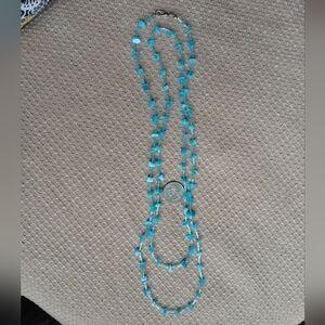 1955 Vintage Turquoise Beaded And Stone Necklace